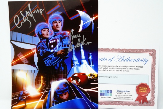 Bruce Boxleitner/Cindy Morgan "Tron" Signed Photo