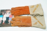 Roy Rogers' Leather Western Gloves W/LOA