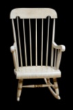 Roy Rogers' White Wooden Rocking Chair W/COA