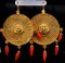 13mm Coral and Gold Plated Sterling 3.25