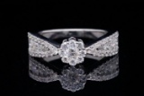 1.35ctw SI1-SI2/G-H Diamond and 14K White Gold Ring