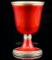 Vintage Solid 88 Silver and Red Guilloche Enamel Goblet