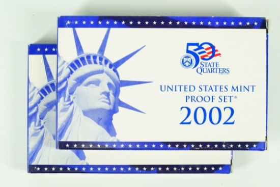 Lot of (2) 2002 U.S. Mint 50 State Quarters Proof Sets