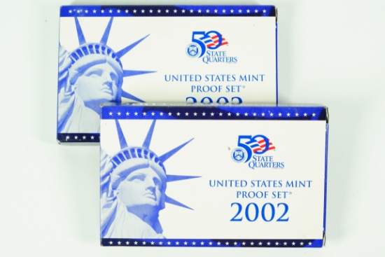 Lot of (2) 2002 U.S. Mint 50 State Quarters Proof Sets