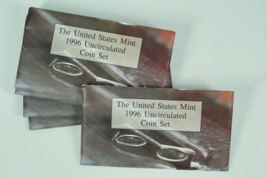 Set of (5)1996 U.S Mint Uncirculated Sets W/50th Anniversary Dime