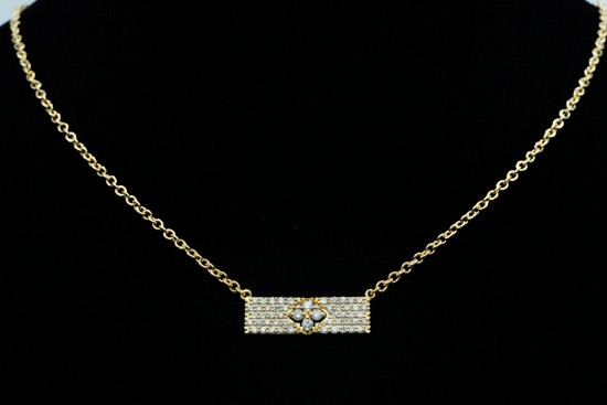 14K Yellow Gold and 0.55ctw Diamond 16" Necklace