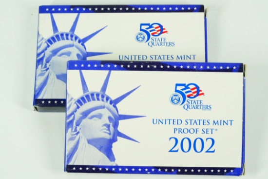Lot of (2) 2002 U.S. Mint 50 State Quarters Proof Sets
