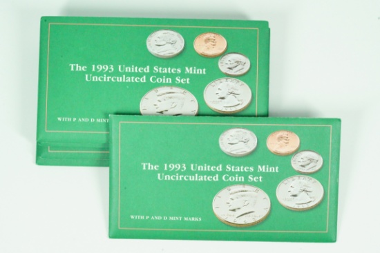 Set of (5) 1993 United States Mint Uncirculated Coin Sets