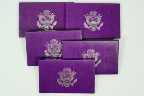 Lot of (5) 1989 United States Proof Sets