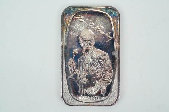 Limited Edition Elvis Presley 15 Grains .999 Silver Bar