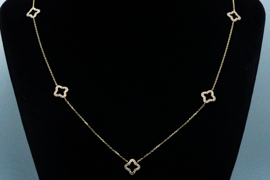 1.00ctw SI1-SI2/G-H Diamond and 14K 24" Necklace