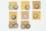 Lot of (11) 1907 Barber Half Dollars (90% Silver)