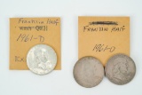 Lot of (3) 1961-D Franklin Half Dollars (90% Silver)