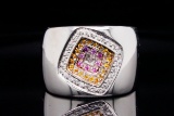 Piero Milano 0.40ctw Diamond and Sapphire 18K Ring