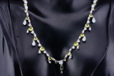 Bucherer Aquamarine, Peridot, Diamond 18K Necklace