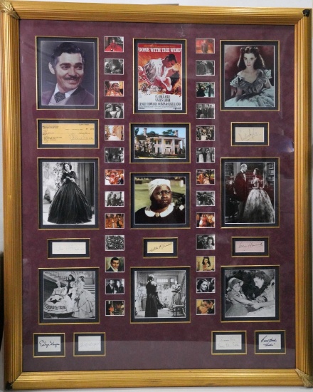 Gone With The Wind Cast Signature and Photo Display