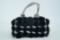 Lucite, Black Mink Fur and Rhinestone Evening Box Bag