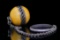 Victorian Sterling Silver and Enamel Ball Ring