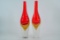 Pair of Murano-Style Handblown Art Glass Vases