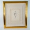 1917 Standing Nude Charcoal on Paper Signed 