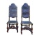 Pair of Antique Spanish Revival Leather and Wood Chairs
