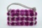 Lucite, Purple Mink Fur and Rhinestone Evening Box Bag