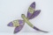 3.50ctw Amethyst and Sterling Silver Dragonfly Brooch