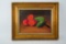 1895 Oil on Canvas Still Life, Tomatoes and Cucumbers