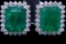 12.50ctw Emerald, 1.50ctw Diamond and 18K Earrings