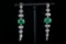 4.30ctw Emerald, 1.80ctw Diamond and 18K Earrings