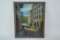 Mid-20th Century European Street Scene, Oil on Board
