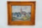 Charming Oil Painting of European Village (Framed)