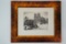 Notre-Dame and Bouquinistes, Paris Etching on Paper