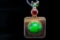 11.5mm Zoisite, 1.35ctw Citrine and Tourmaline 14K Pendant