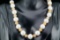 11mm-13mm Pearl, White Sapphire, Gold Vermeil Necklace