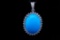 13.00ct Turquoise, 1.00ctw Diamond and 18K Pendant
