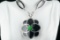 Cristina Sabatini Resin, Crystal, Rhodium Plated Necklace