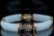 28mm Green Jade and 14K Yellow Gold 7.5