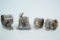 Lot of (4) Victorian Silver Plated Animal Napkin Rings