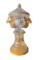Eric Stepniewski Cut Crystal and 24K Gold Plated Brass Candy Bowl