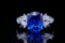 4.50ct Blue Sapphire, 0.60ctw Diamond, Platinum Ring