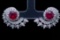 5.90ctw Ruby, 2.10ctw Diamond and 18K Earrings