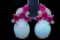 11.90ctw Opal, 3.80ctw Ruby and Diamond, 18K Earrings