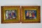 Lot of (2) Religious Enamel on Copper Panels
