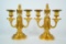 Pair of Vintage French Empire-Style Bronze Candelabra