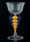 Venetian Hand-Blown Art Glass Goblet