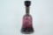 Antique Hand-Blown Ruby Glass Silver Overlay Decanter