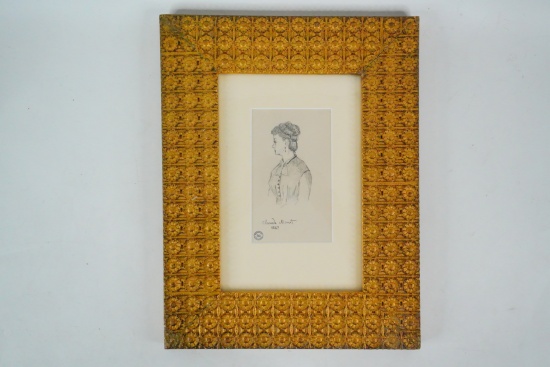 After Claude Monet "Woman in Profile 1867" Print