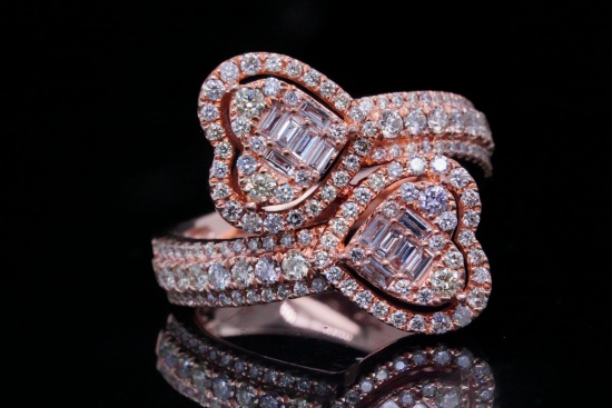 2.00ctw SI1-SI2/G-H Diamond and 14K Rose Gold Ring