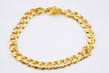 22K Yellow Gold Curb Chain Bracelet